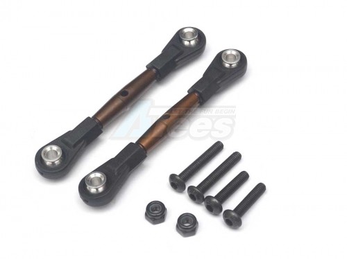 GPM Racing Tamiya TT-02B Spring Steel Rear Upper Tie Rod With Plastic Ends - 1Pr