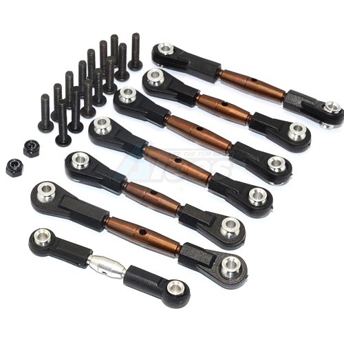 GPM Racing Tamiya TT-02B Spring Steel Turnbuckle With Plastic Ends - 7Pcs Set