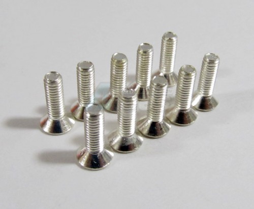 GPM Racing Miscellaneous All Titanium C/sink Screw 3x10 - 10pcs Silver