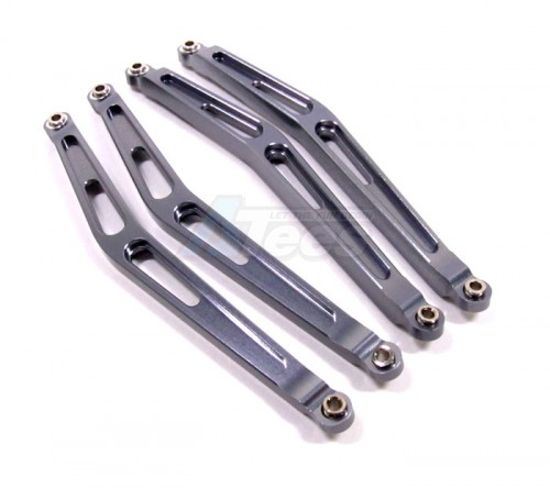 GPM Racing Axial Wraith Aluminum Rock Buggy Links Set - 4 Pcs Gun Metal
