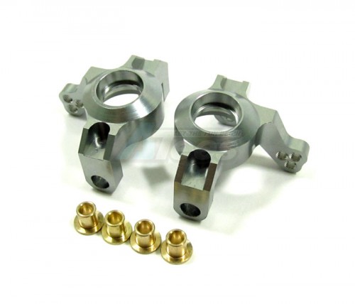 GPM Racing Axial Wraith Aluminum Steering Front Knuckles - 1 Pair Gun Metal