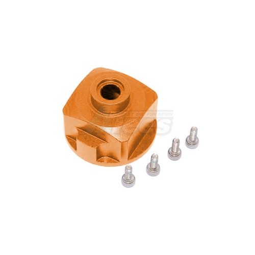 GPM Racing Axial Yeti Aluminium Diff Case - 1Pc Set For Yeti EXO Wraith SCX10 Orange
