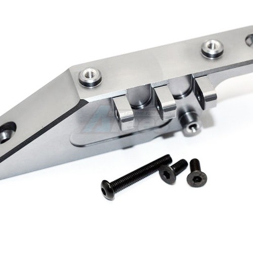 GPM Racing Axial Yeti Aluminium Rear Axle Mount - 1Pc Set Silver