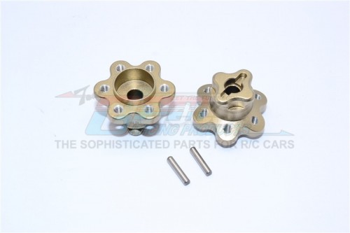 GPM Racing Axial Yeti Aluminium 2.2 Wheel Hub Adapters (14MM Thickness) Economy Version - 1Pr Set Titanium