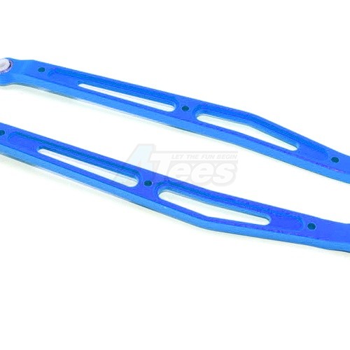 GPM Racing Axial Yeti Aluminum Rear Upper Chassis Link Parts - 1 Pair Blue
