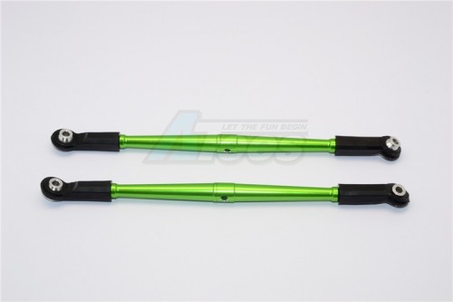GPM Racing Axial Yeti Aluminium Rear Upper Chassis Link Parts With Plastic Ends - 1Pair Green