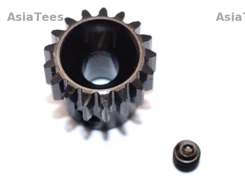 GPM Racing Axial Yeti Steel #45 Pinion Gear 32 Pitch 17T - 1 Pc Set (For Yeti / Yeti Xl) Black