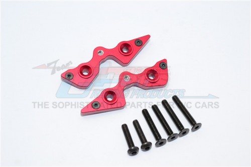 GPM Racing Axial Yeti Aluminium Rear Cage Components - 2Pcs Set Red