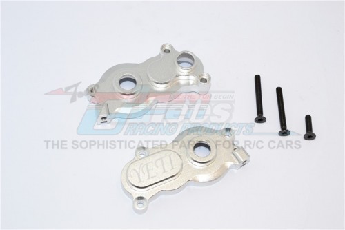 GPM Racing Axial Yeti Aluminium Center Transmission Case - 2Pcs Set Silver