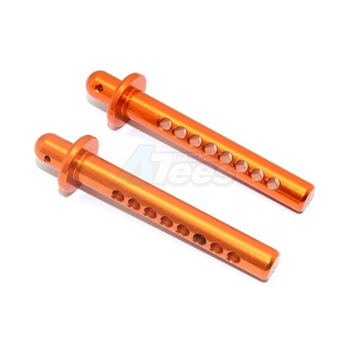GPM Racing Axial Yeti Aluminium Front Body Post - 51mm Long 1Pr Orange