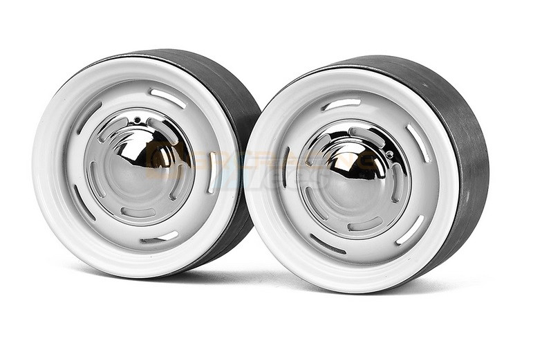 GRC Miscellaneous All 1/10 Scale 1.9 Inch Metal Wheels #G12 White
