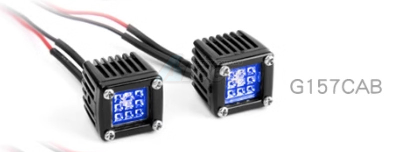 GRC Miscellaneous All #G9 Blue Lens Square Led lights 1pair