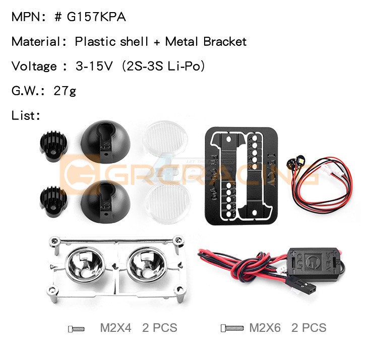 GRC Miscellaneous All 20MM Pro Spotlight Vertical Lens High Power 3-15V