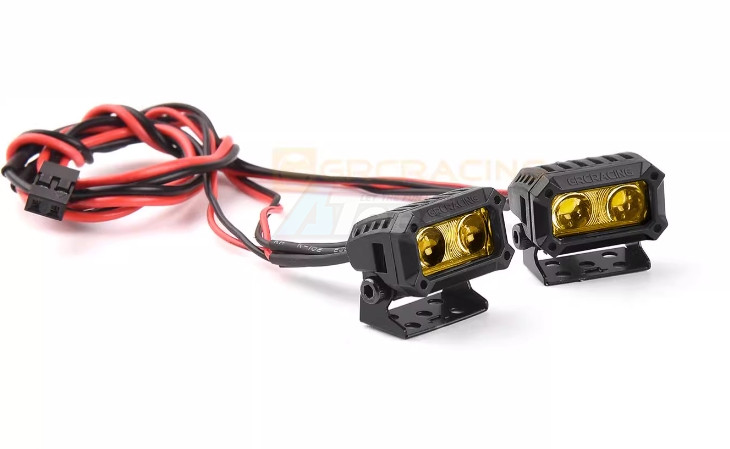 GRC Miscellaneous All 18mm Rectangular Spotlights #Double LED-Lens-Yellow
