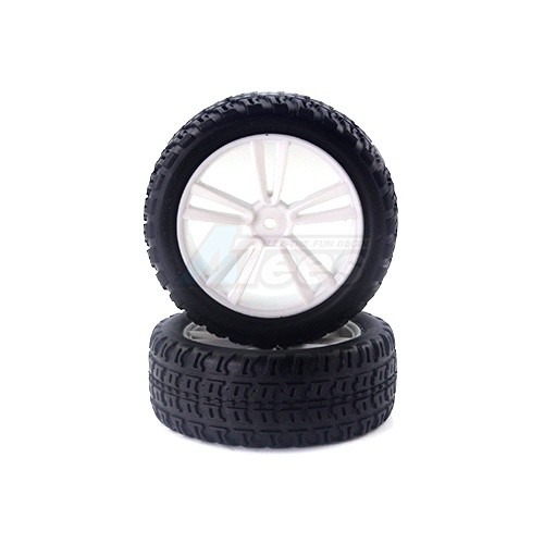 Himoto Himoto Tanto White Buggy Front Tires And Rims (31211W+31307) 2P