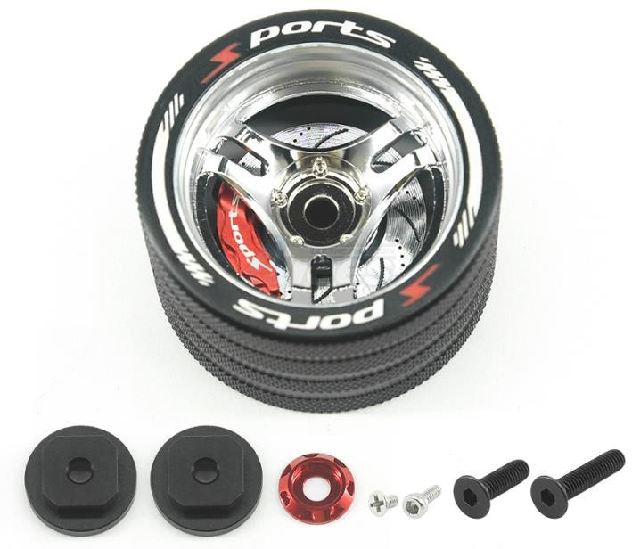 Hobby Details Miscellaneous All Aluminum RC Transmitter Steering Handwheel for Sanwa/ Futaba/NB4/ 7PX/X9 Black Silver