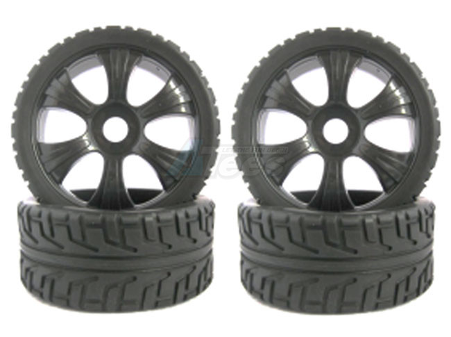 Hobby Details Miscellaneous All 1/8 On Road Car Wheel Tire Set A Style 4pcs/set Black