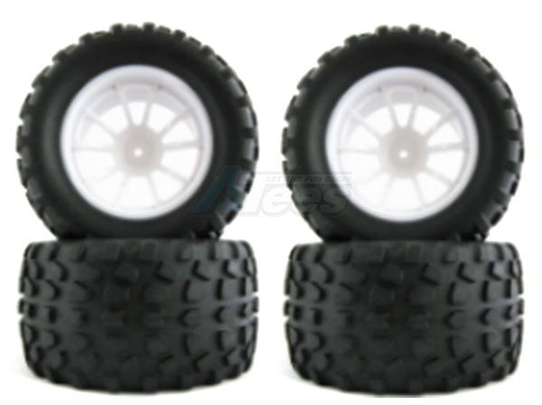 Hobby Details Miscellaneous All 1/8 Monster Big Foot Car Wheel Tire Set 4pcs/set Black