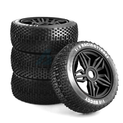 Hobby Details Miscellaneous All 1/8 Off Road Wheel Tire Set 4pcs/set Black