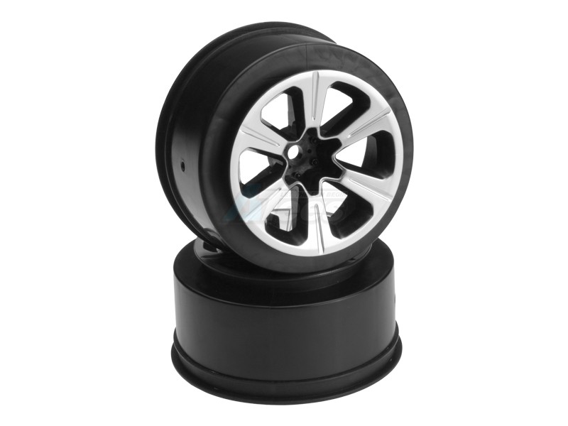 JConcepts Miscellaneous All Hustle - Slash 2wd Front, Slash 4X4 F&R Wheel - 2pc Black