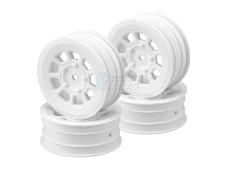 JConcepts Miscellaneous All 9 Shot 2.2 Inch Front Wheel Fit for B6.1 | YZ2 | XB2 | RB7 | KC, KD - 4pc White
