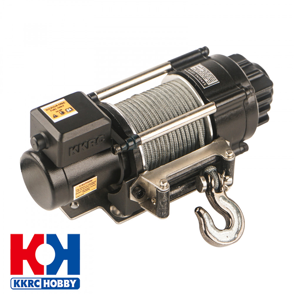King Kong RC Miscellaneous All 1/10 Scale Aluminum Dual Twin Motor Winch for RC Crawler 6-12V Black