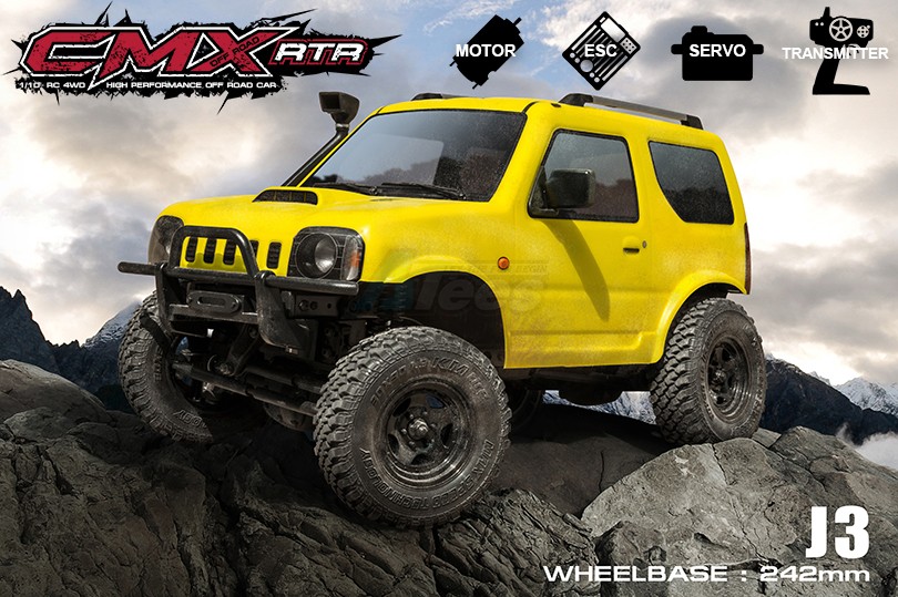 MST MST CMX 1/10 CMX 242MM (2.4G) w/ Jimny J3 Body RTR Flat Yellow