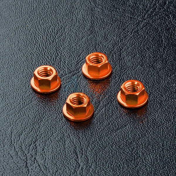 MST Miscellaneous All Aluminum Wheel Nut (4) Orange