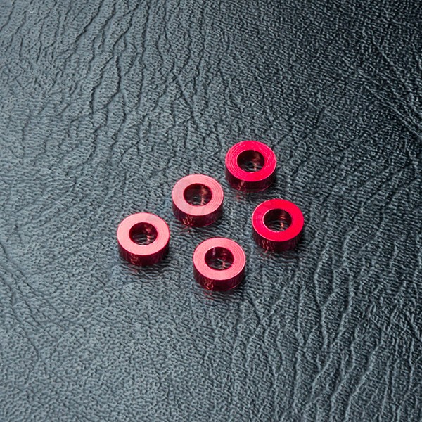 MST MST 1/10 CFX Aluminum Spacer 3 x 5.5 x 2.0 (5) Red