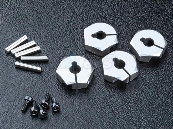 MST MST RMX-D Aluminum Hex. Wheel Hubs 4MM (4) Silver