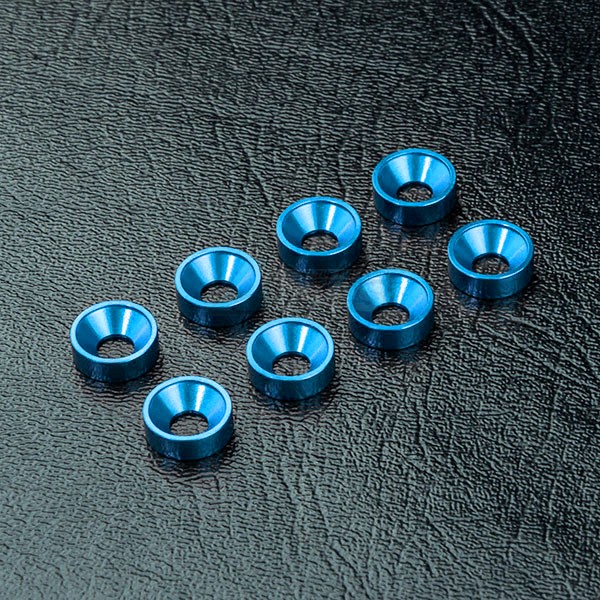 MST Miscellaneous All M3 Aluminum Countersunk Spacer (8) Blue