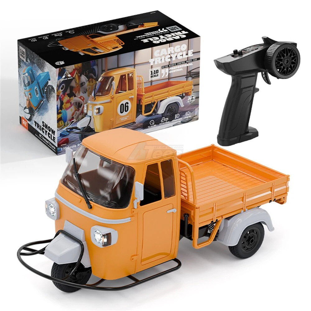 Pinecone Model Miscellaneous All 1/10 RC 3 Wheel Cargo Tricycle RTR Orange