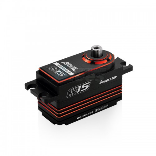 Power HD Miscellaneous All STORM S15 Low Profile HV Brushless Digital Servo 16.5kg / 229.1oz / 0.05s @8.4V SSR Red
