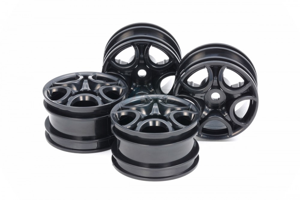 Tamiya Miscellaneous All C-Shaped 10-Spoke Wheel Black 4pcs