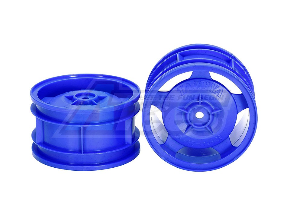 Tamiya Miscellaneous All Star Dish 4WD Rear Off-road Buggy Wheels 2Pcs Blue
