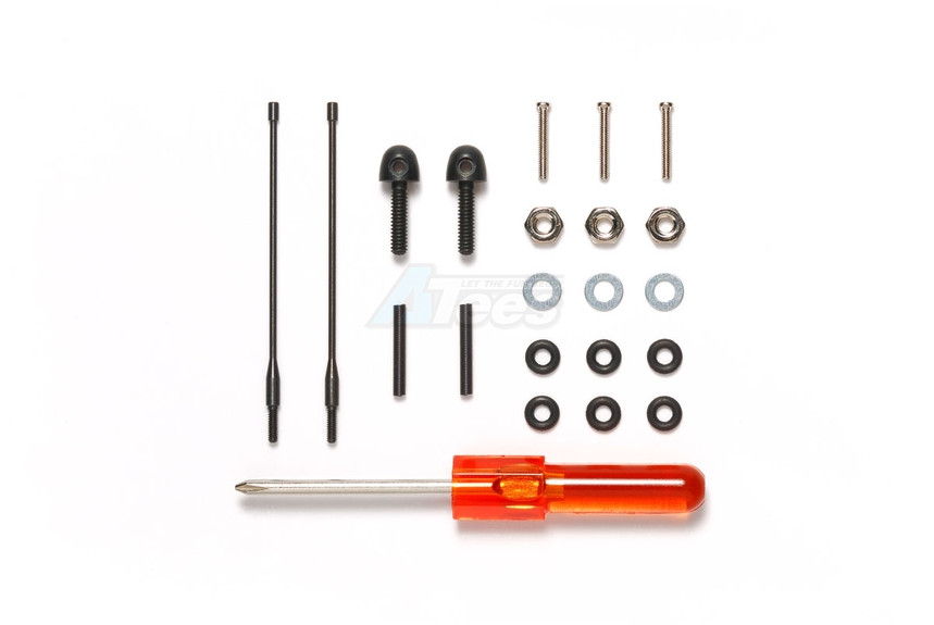 Tamiya Miscellaneous All Tamiya Metal Display Antenna Set for 1/14 Tractor Truck