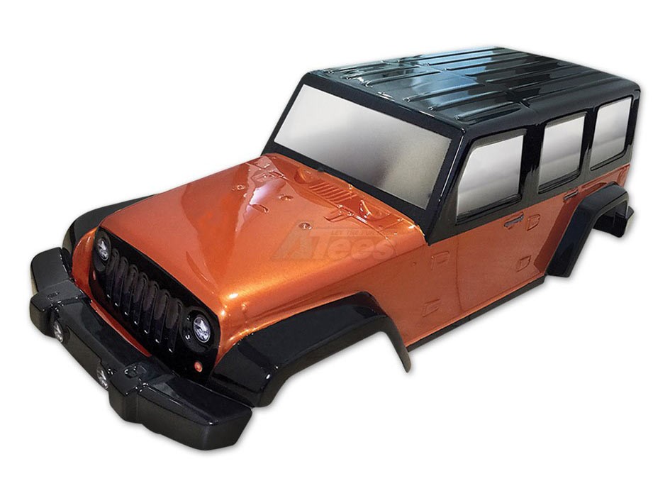 Team C Miscellaneous All Clear Wrangler Rubicon 4-Door 1/10 Rock Crawler Body For 313mm Chassis