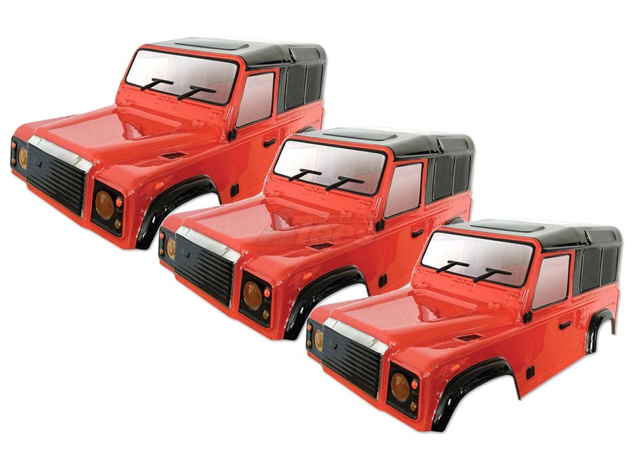 Team C Miscellaneous All Clear Defender D90 1/10 Rock Crawler Body (3pcs) 275mm Chassis