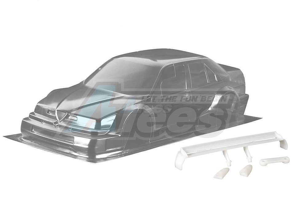 Team C Miscellaneous All 1/10 Alfa Romeo 155 V6 T1 w/3D Rearwing/Rear Mount (190MM) w/ Martini Sticker
