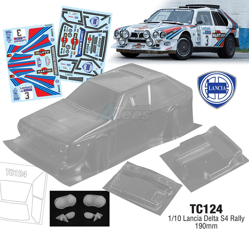 Team C Miscellaneous All 1/10 Lancia Delta S4 Rally (190mm)