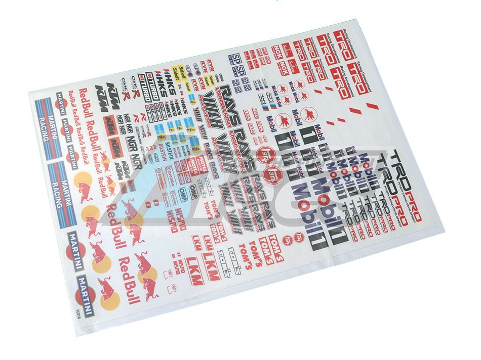 Team C Miscellaneous All 1/10 TRD Decal Sticker A4