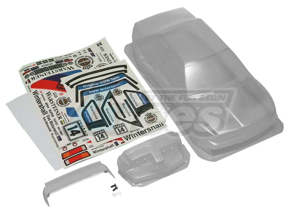 Team C Miscellaneous All 1/10 Mini BMW E30 M3 W/3D Rearwing (210mm) Body w/ Sticker