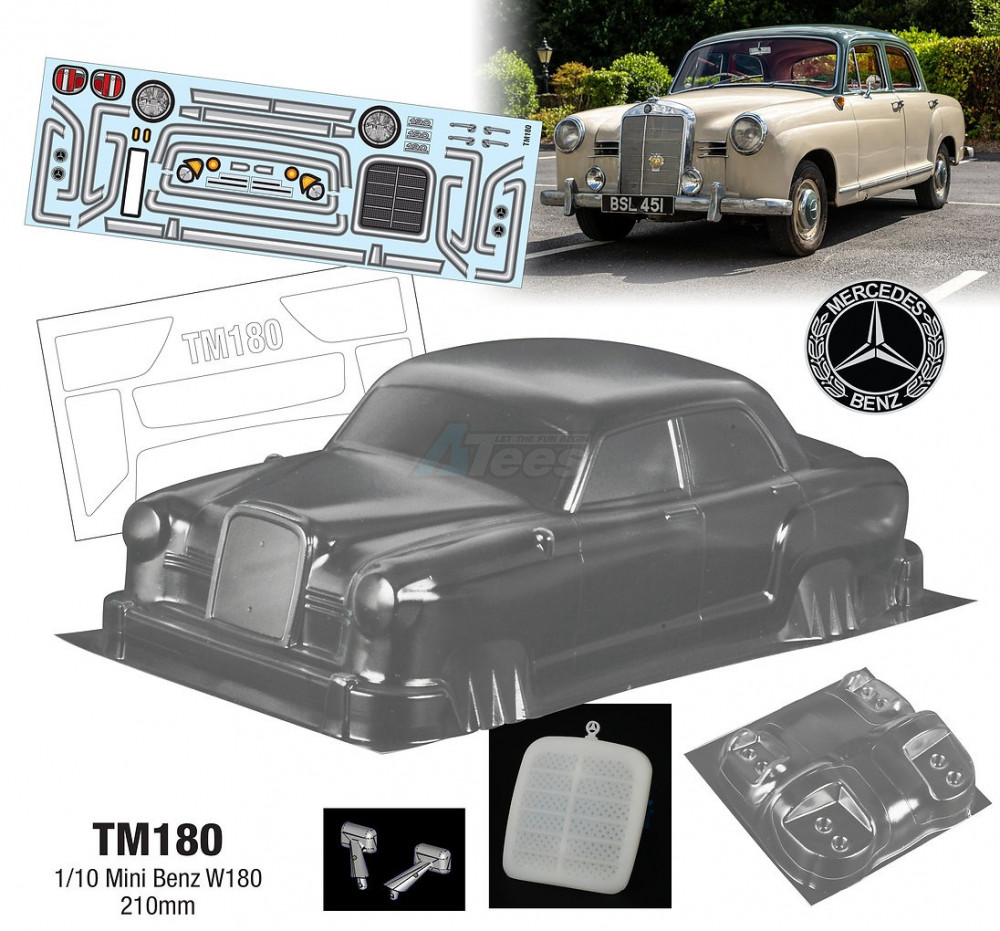 Team C Miscellaneous All 1/10 Mini Benz W180, 210mm