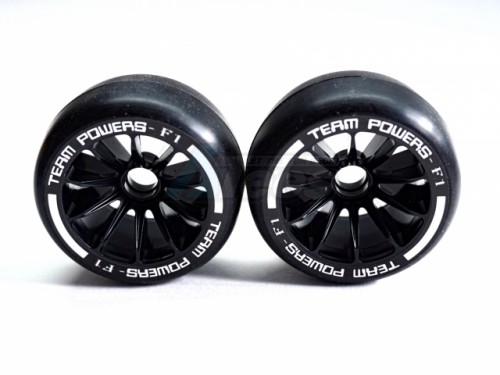 Team Powers Miscellaneous All 1:10 F1 Rubber Front Tire Set - (Pre-Glued Medium 1Set 2Pcs)
