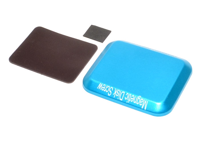 Team Raffee Co. Miscellaneous All Aluminum Screw Tray With Magnetic Pad For RC Car (108MM X88MM) Blue