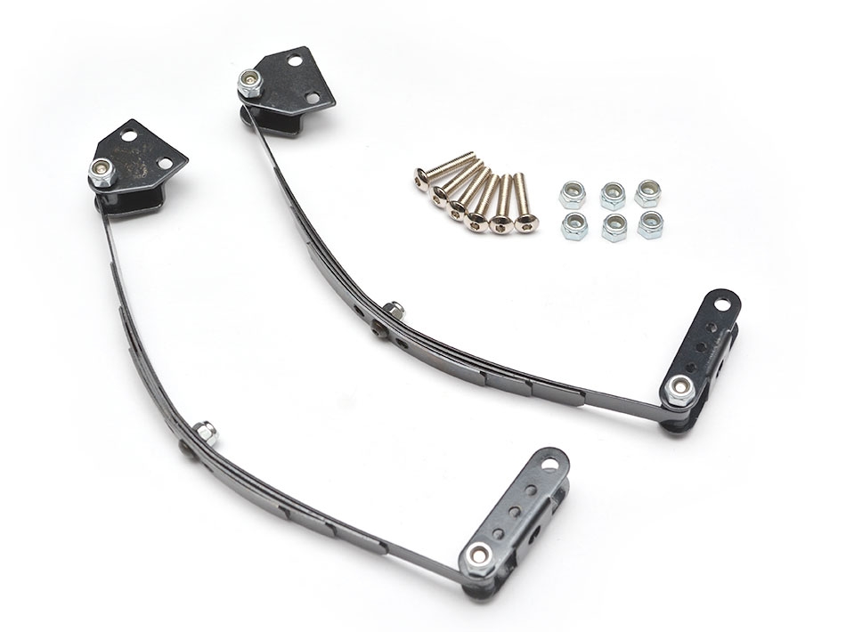 Team Raffee Co. Team Raffee Co. TRC-D110 Steel Leaf Spring W/ Mount Set for TF2 LC70 Defender D90 D110 1 Pair Black