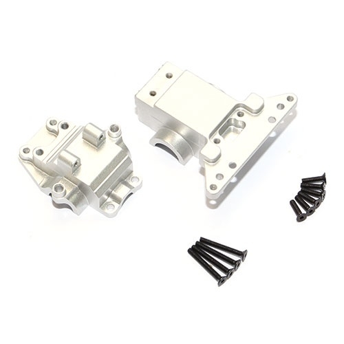 Team Raffee Co. Traxxas LaTrax Teton Aluminum Front/Rear Gear Box – 1 Set Silver