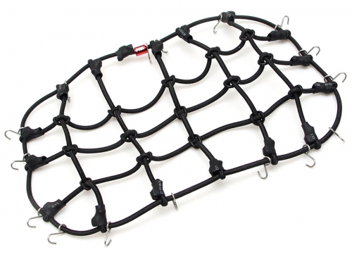 Team Raffee Co. Miscellaneous All Scale Accessories Elastic Luggage Net with Hooks 20x12cm for RC Crawler & Truck Black
