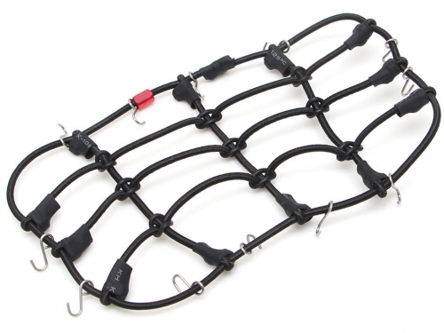 Team Raffee Co. Miscellaneous All Scale Accessories Elastic Luggage Net with Hooks 15x9cm for RC Crawler & Truck Black