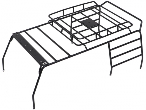 Team Raffee Co. Miscellaneous All Steel Roll Cage Rack w/ Luggage Tray & LED for 5 Door Rubicon Hard Body #TRC/302281